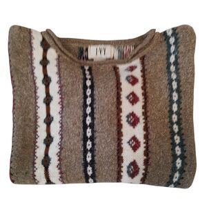 Vintage Ivy Sweater Southwest Acrylic Cotton‎ Long Sleeve Mens Extra Large SEE